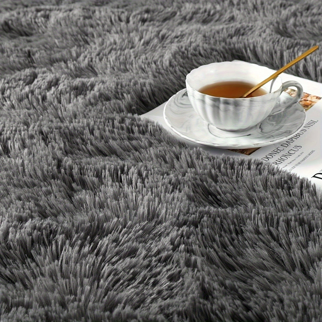 Shaggy Plush Area Rug Non-Slip Machine Washable Fluffy Tie-Dye Shedding Resistant 5x8 8x10 ft for Living Room Bedroom 7 Colors