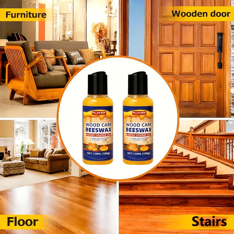 Beeswax Polish Kit 6.76oz with Maintenance Towels Professional Wood Wax Repair Lotion – For Wooden Furniture Floors Guitars Crafts Bracelet Care