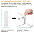 Clear Stackable Acrylic Storage Drawers 2-Pack 7.5"D x 12.1"W x 3.5"H, Transparent Plastic Organizer Bins for Desk Drawer Nightstand – BPA-Free Desktop Storage for Home Office Makeup Supplies