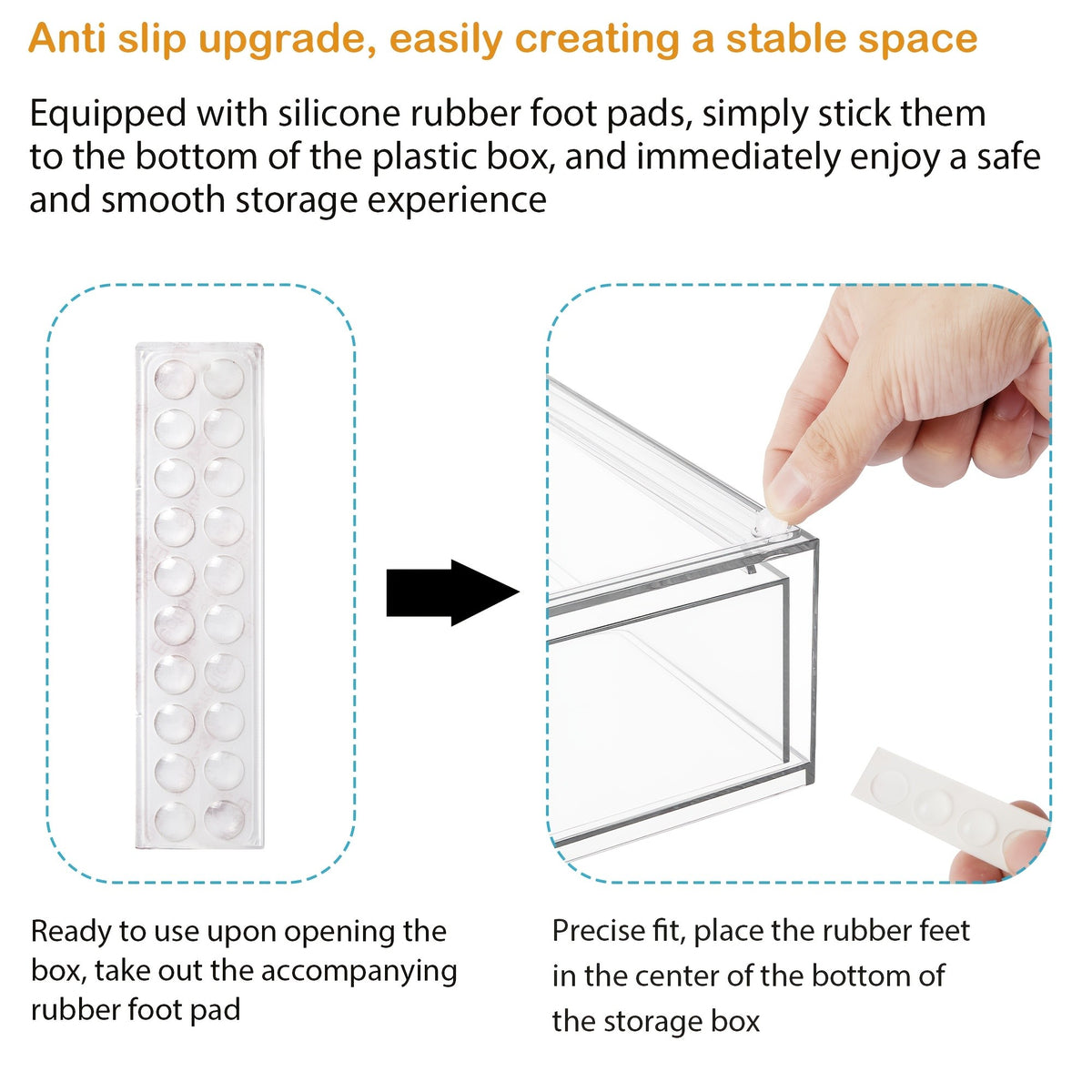 Clear Stackable Acrylic Storage Drawers 2-Pack 7.5"D x 12.1"W x 3.5"H, Transparent Plastic Organizer Bins for Desk Drawer Nightstand – BPA-Free Desktop Storage for Home Office Makeup Supplies