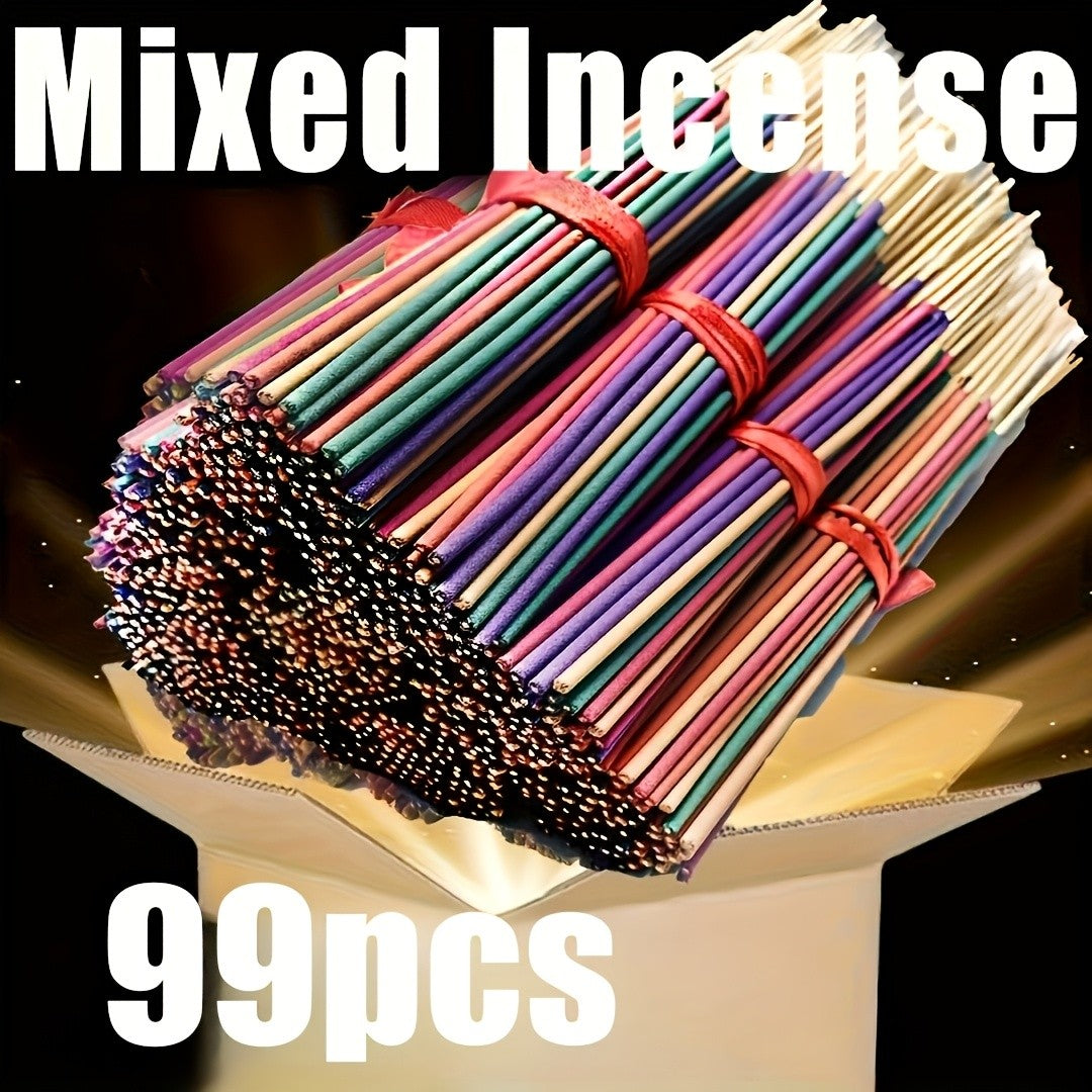 Incense Sticks Bulk Pack 98-170pcs Natural Fragrance Essential Oil Scented Incense for Home Yoga Meditation Camping Vacation Aromatherapy Room Freshener Multiple Scents Colors Gift Set Festive Decor
