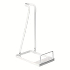 Vacuum Cleaner Storage Stand with Open Shelf – Freestanding Handheld Vacuum Organizer Rack for Stick Vacuums & Accessories, Space-Saving Floor Stand, Black & White
