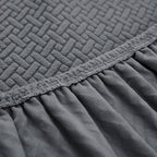T-Shaped Jacquard Sofa Cover Futon Slipcover - Stretch Couch Cover for Living Room Office L Shaped Sofa Protector M L Size