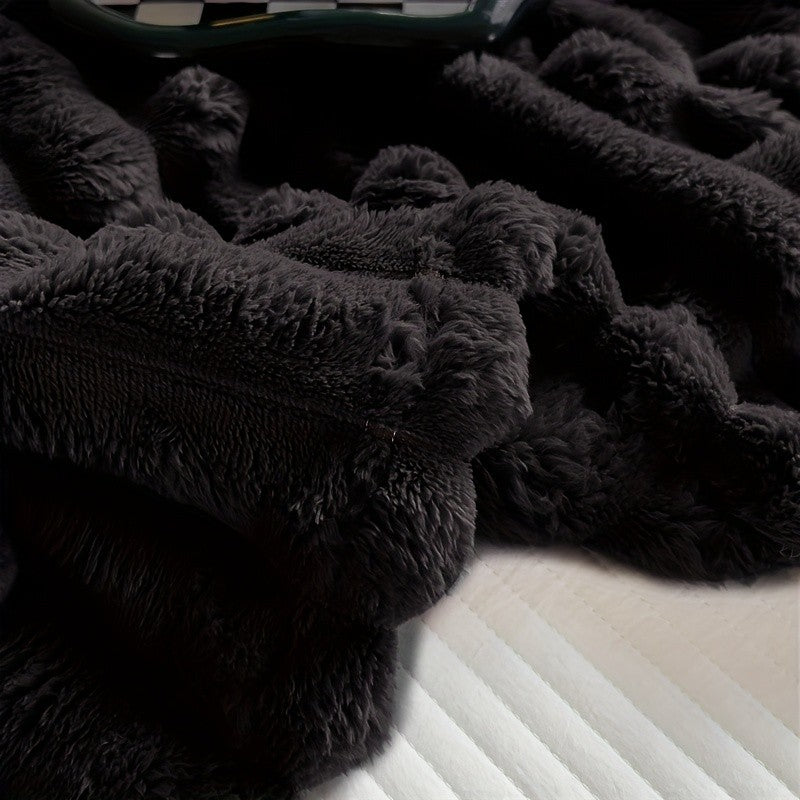 Soft Plush Throw Blanket – Thick Warm Fuzzy Cozy Blanket for Couch, Bed, Office & Travel | 4 Sizes, 4 Colors | Great for Gifts & Room Decor