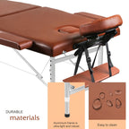 Portable Folding Massage Table Professional Lash Bed, Height Adjustable 8-Level Aluminium Legs, 30.9" Wide Tiltable Headrest for Spa Salon Tattoo Home Beauty