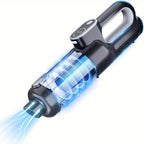 4-in-1 Wireless Car Vacuum Cleaner 25000Pa High Suction – 6000mAh USB Rechargeable, Dual Washable Filters, Low Noise, One-Key Dust, Portable Mini Handheld Vacuum for Car Home Office Pet Hair with Hose & Storage Bag