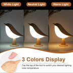 Portable Rechargeable Birchwood Night Light - 3 Color Temps, Dimmable Touch Control, Aromatherapy-Compatible, Hangable, for Bedroom Bedside Camping | Nuvia Haven