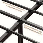 Metal Platform Bed Frame with Steel Slat Support | No Box Spring Needed | Under-Bed Storage | Easy Assembly | Noise-Free | Black | Twin Full Queen King