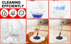 Foot Pedal 360° Rotating Spin Mop and Bucket Set with Twister – 4 Washable Microfiber Heads, Hands-Free Wringing, Wet & Dry Floor Cleaning for Home