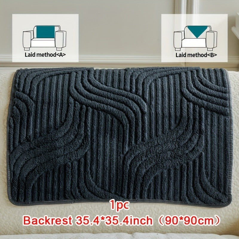 Plush Non-Slip Sofa Cover – Modern Luxurious Pet-Friendly Stretch Couch Protector for Living Room, Bedroom & Office, Soft Polyester Fabric, Breathable & Stylish, Machine Washable, No Print, 4 Sizes