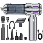 Handheld Vacuum Cleaner 25000PA – 9-in-1 Cordless Car Vacuum, Rechargeable Brushless Motor, Washable Filter, Low Noise for Car, Home, Pet & Office