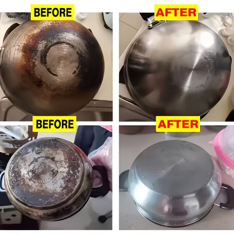 Metal Polishing Paste Complete Set, Coconut Oil-Infused Gloss Agent for Chrome, Stainless Steel & Painted Metals, Residue-Free Formula with Applicator Sponge Included