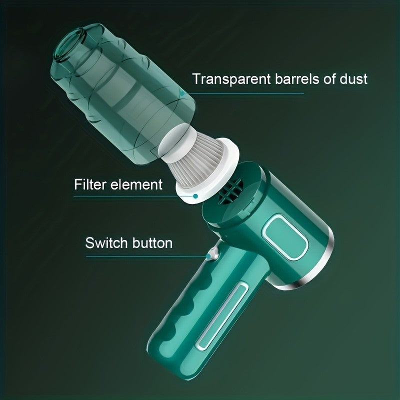 Handheld Vacuum Cleaner 5000Pa Portable Cordless Car Home Mini Vacuum Strong Suction for Car Interior Keyboard Pet Hair Dust