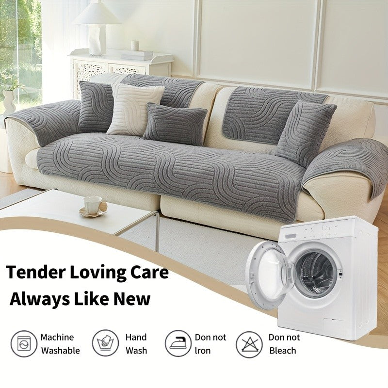 Bohemian Plush Sofa Cushion Cover Christmas Decorative Non-Slip Machine Washable Pet-Friendly All-Season Pillow Cover for Living Room Bedroom Office Home Decor