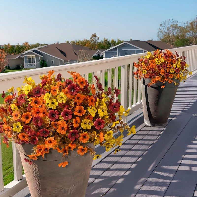 Fall Artificial Flowers 10pcs Mixed Color Autumn Floral Stems Fake Flowers for Vase Thanksgiving Table Centerpiece Home Decor Arrangement