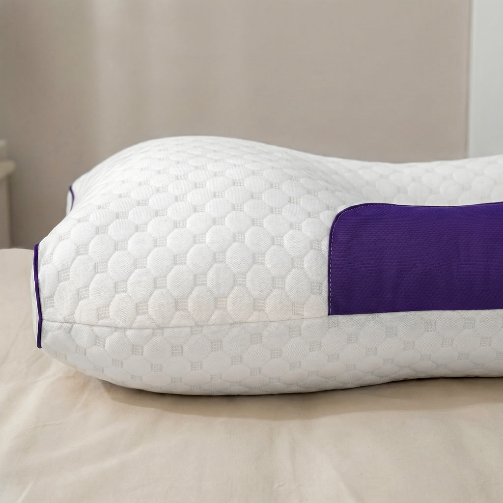 Ergonomic Neck Pillow 2-Pack with 3D Honeycomb Mesh Surface, Breathable Cooling Anti-Sweat Sleep Pillow, Soft Supportive Cushioning for Side and Back Sleepers