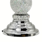 LED Swirling Candle Holder with On/Off Switch – Polished Acrylic Pedestal Base for 3-Wick Candles, Elegant Home Décor & Holiday Gift, Silver & Gold
