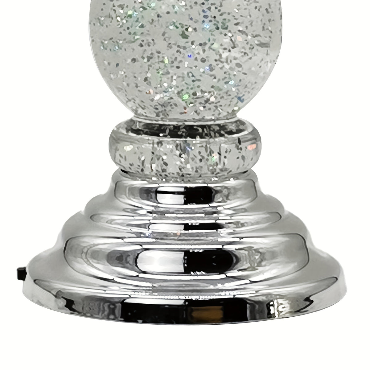 LED Swirling Candle Holder with On/Off Switch – Polished Acrylic Pedestal Base for 3-Wick Candles, Elegant Home Décor & Holiday Gift, Silver & Gold