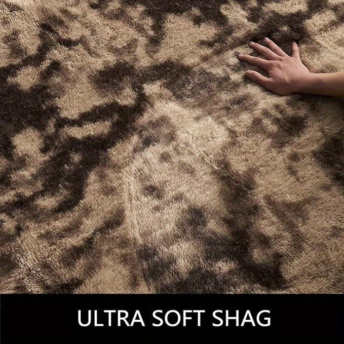 Plush Soft Long-Haired Area Rug – Machine Washable Warm Shaggy Carpet for Bedroom, Living Room, Kitchen & Bathroom, Multiple Colors, 5x8ft or 6x9ft
