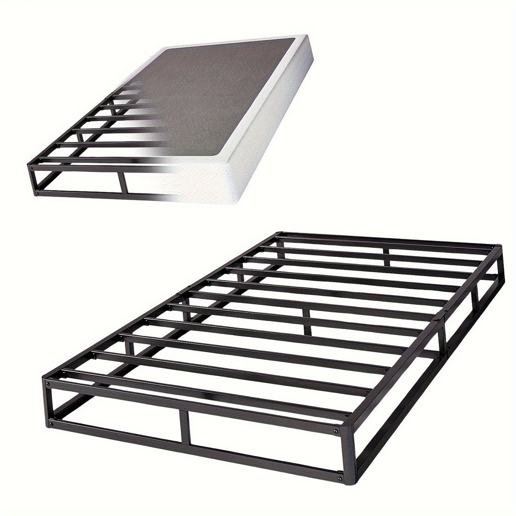 5" High Profile Box Spring with Cover | Heavy Duty Reinforced Steel, Quiet Noise-Free, Easy Assembly – Twin XL Mattress Foundation