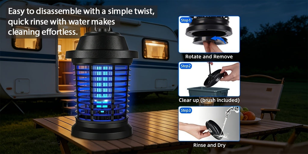 Bug Zapper Electric Mosquito Zapper Fly Trap Lamp 4000 Sq Ft Coverage 1000V Power Grid Easy Clean Removable Tray Indoor Outdoor Insect Killer Gift for Family