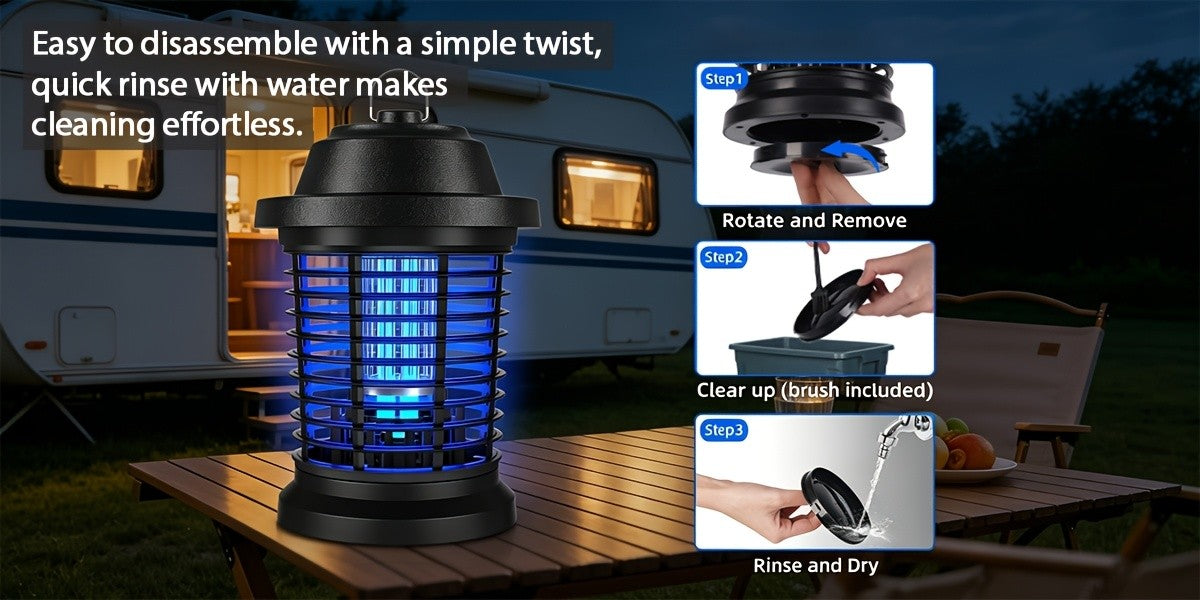 Bug Zapper Electric Mosquito Zapper Fly Trap Lamp 4000 Sq Ft Coverage 1000V Power Grid Easy Clean Removable Tray Indoor Outdoor Insect Killer Gift for Family