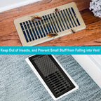 Magnetic HVAC Vent Covers for Floor Wall Ceiling PVC Air Vent Screen with Mesh Filter Tool-Free Installation Pest Control 4 & 5 Pack