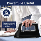 Compact Mini 400W Portable Heat Press with Charging Station – For T-Shirts, Footwear, Bags & Vinyl Projects, Travel & Home Use | Light Blue, Light Purple & White