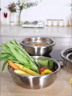 Large Stainless Steel Mixing Bowl 15.74 Inch - Heavy Duty 304 Steel Rustproof Kitchen Bowl for Baking Cooking Pasta Salad Dough, Commercial & Home Prep, Dishwashing Basin