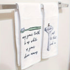 Funny Bathroom Hand Towels 2pcs – Absorbent Guest Towels 24×16 Inch | Humorous Bathroom Decor & Home Decor | Perfect Housewarming Gift