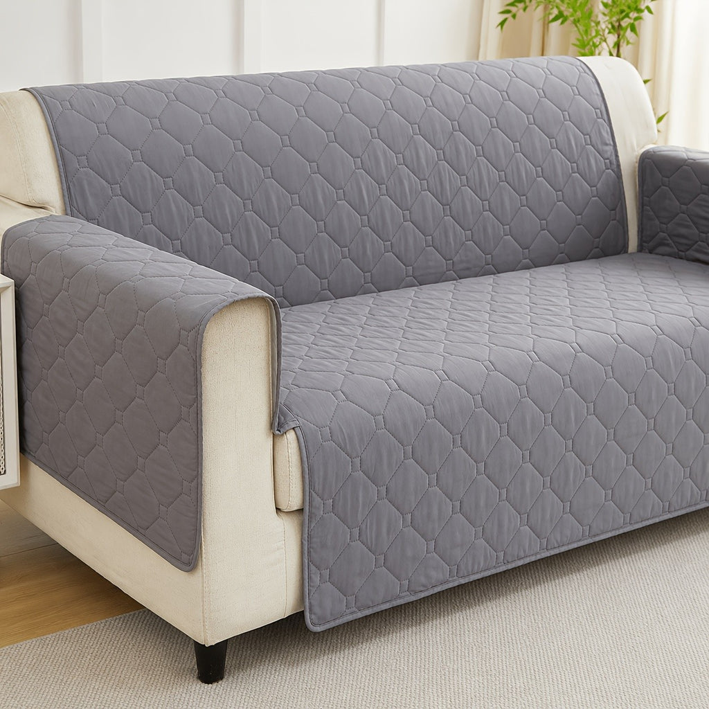 Stretch Sofa Slipcover Non-Slip Elastic All Season Dust Proof Cat Scratch Protector - Durable Couch Cover Living Room 1 2 3 Seater 4 Colors