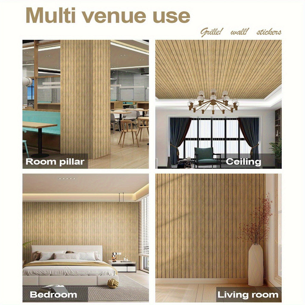 Peel and Stick 3D Wood Grain Wall Panels – Self-Adhesive Soundproof Vinyl Planks for Walls & Ceilings, Matte Finish, No Tools Needed, Modern Home Decor