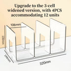 Transparent Plastic Partition Board Closet Organizer Set 4pc – Wardrobe Classification Divider for Bags Books Clothes Bedroom Dormitory Home