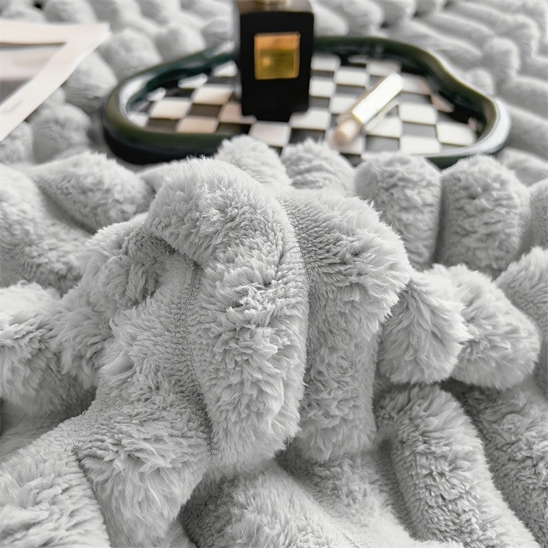 Soft Plush Throw Blanket – Thick Warm Fuzzy Cozy Blanket for Couch, Bed, Office & Travel | 4 Sizes, 4 Colors | Great for Gifts & Room Decor