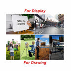 66 Inch Adjustable Metal Floor Easel Stand – Foldable Portable Tripod for Wedding Signs, Art Display, Painting & Party Decorations – Sturdy Lightweight Black 3-Section Easel Instant Setup