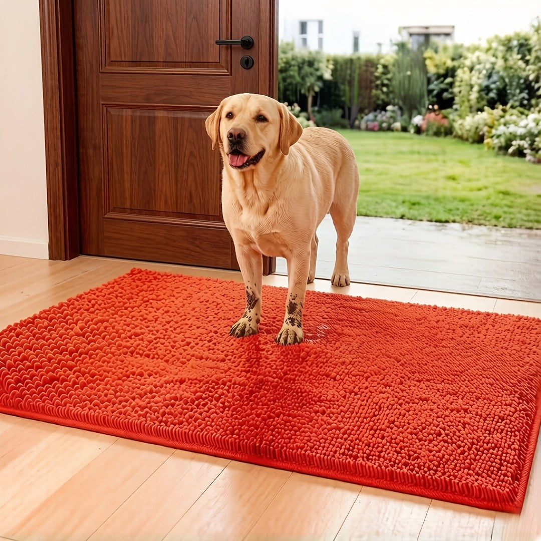 Washable Pet Door Mat Anti-Slip Mud & Paw Print Absorbent Rug – Machine Washable Indoor Entrance Mat for Dog & Cat | 3 Sizes 6 Colors