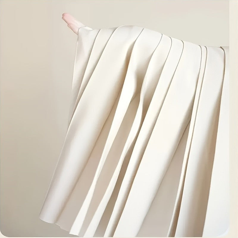 Heavyweight Polyester Door Curtain Panel – No-Drill Sliding Room Divider Screen with Folding Track for Living Room, Bedroom & Doorway, Machine Washable