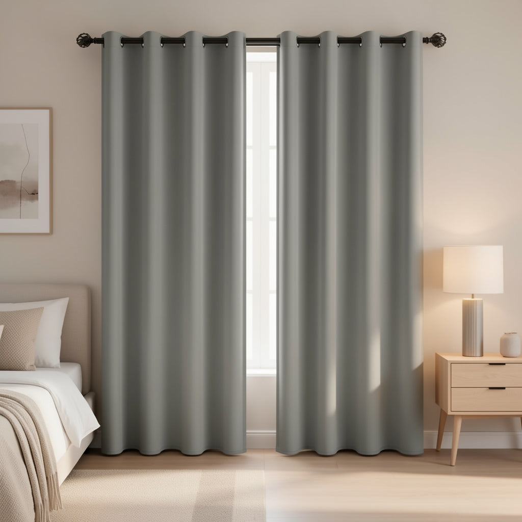 Thermal Insulated Blackout Curtains 2 Panels – 100% Room Darkening Soft Thick Drapes for Bedroom Living Room Office, Modern Window Curtains Easy Care, 3 Sizes 52x63 52x84 52x95 Inches
