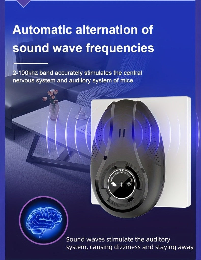 Electronic Soundwave Pest Repeller USB Powered Frequency Conversion Insect Repellent Chemical-Free for Home Shop Warehouse Office Low Voltage Multifunctional