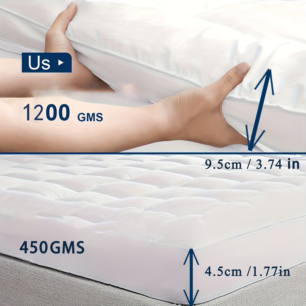 Bamboo Cooling Mattress Cover Deep Pocket 8-21 Inch, Soft Breathable Mattress Topper Protector for Twin Full Queen King Cal King, Hotel Quality Bedding for Home Hotel Dormitory