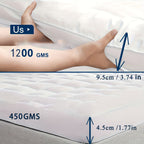 Bamboo Cooling Mattress Cover Deep Pocket 8-21 Inch, Soft Breathable Mattress Topper Protector for Twin Full Queen King Cal King, Hotel Quality Bedding for Home Hotel Dormitory