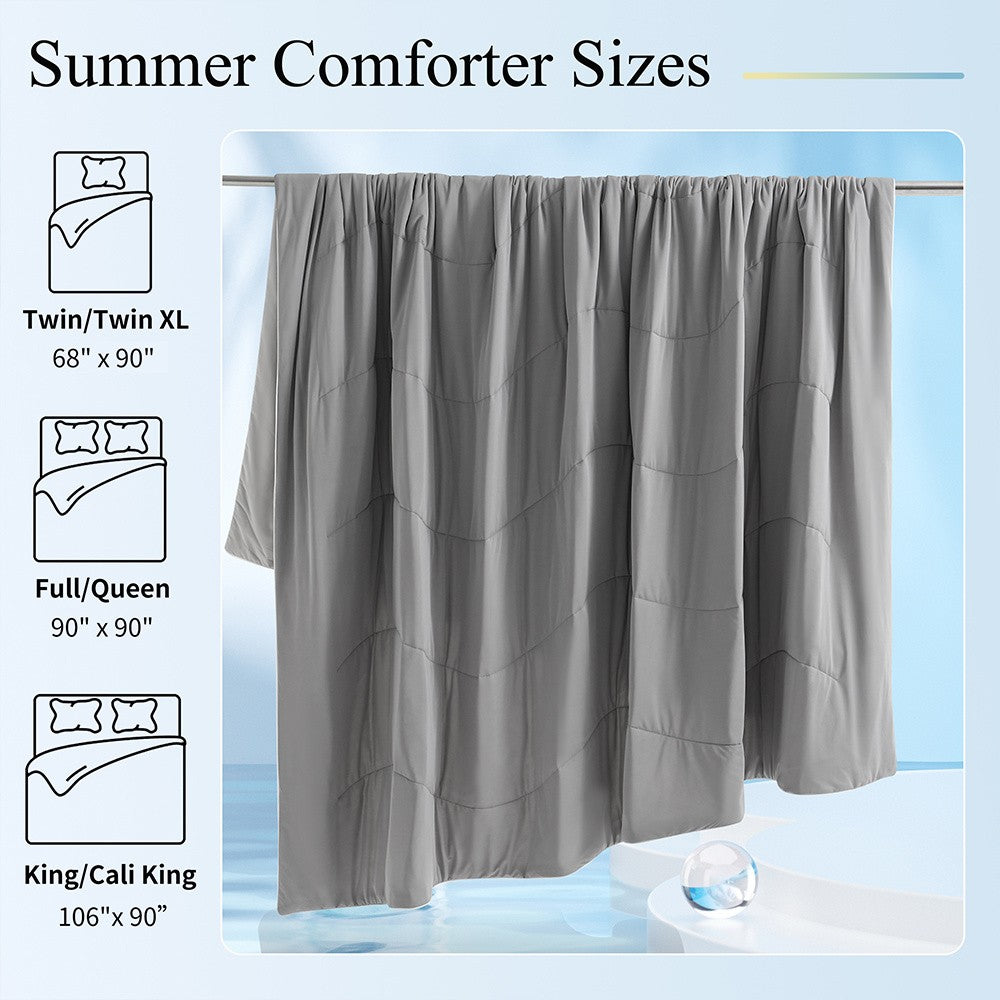 Cooling Blanket for Hot Sleepers – Breathable Lightweight Bedspread with Cooling Technology | All-Season, Machine Washable | Twin, Queen & King | White, Grey, Beige, Light Blue, Navy Blue
