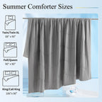 Cooling Blanket for Hot Sleepers – Breathable Lightweight Bedspread with Cooling Technology | All-Season, Machine Washable | Twin, Queen & King | White, Grey, Beige, Light Blue, Navy Blue