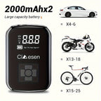 Portable Tire Inflator Cordless Air Compressor – 100W Digital Display, 4000mAh USB-C Fast Charge, 5 Modes, Multi-Nozzle, for Car Motorcycle Bicycle Tires & Sports Balls, 6 Colors