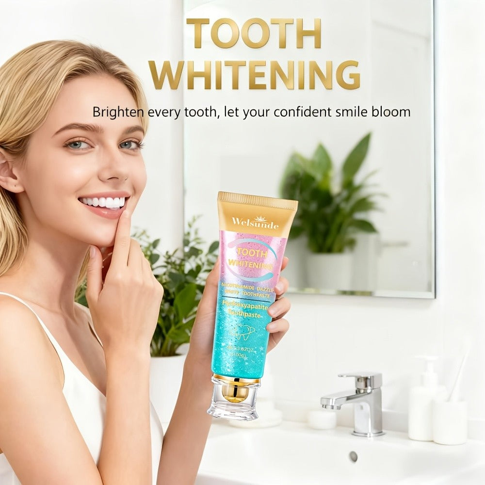 Niacinamide Toothpaste Mint Peach Flavor 3.52oz - Deep Cleaning Whitening Toothpaste Freshens Breath Natural Oral Care Daily Dental Hygiene