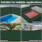 Privacy Screen Fence Heavy Duty HDPE Mesh Outdoor Shade Cloth Barrier 5x25ft 6x50ft with Rope Green Brown Black