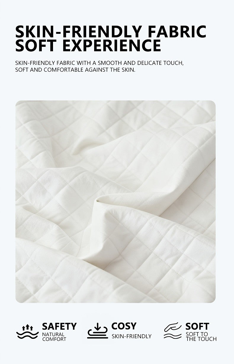 Waterproof Mattress Protector Deep Pocket 2 Pack – Quilted Breathable All-Season Fitted Bed Cover, Buy 1 Get 1 Free, Solid Color for Home & Hotel