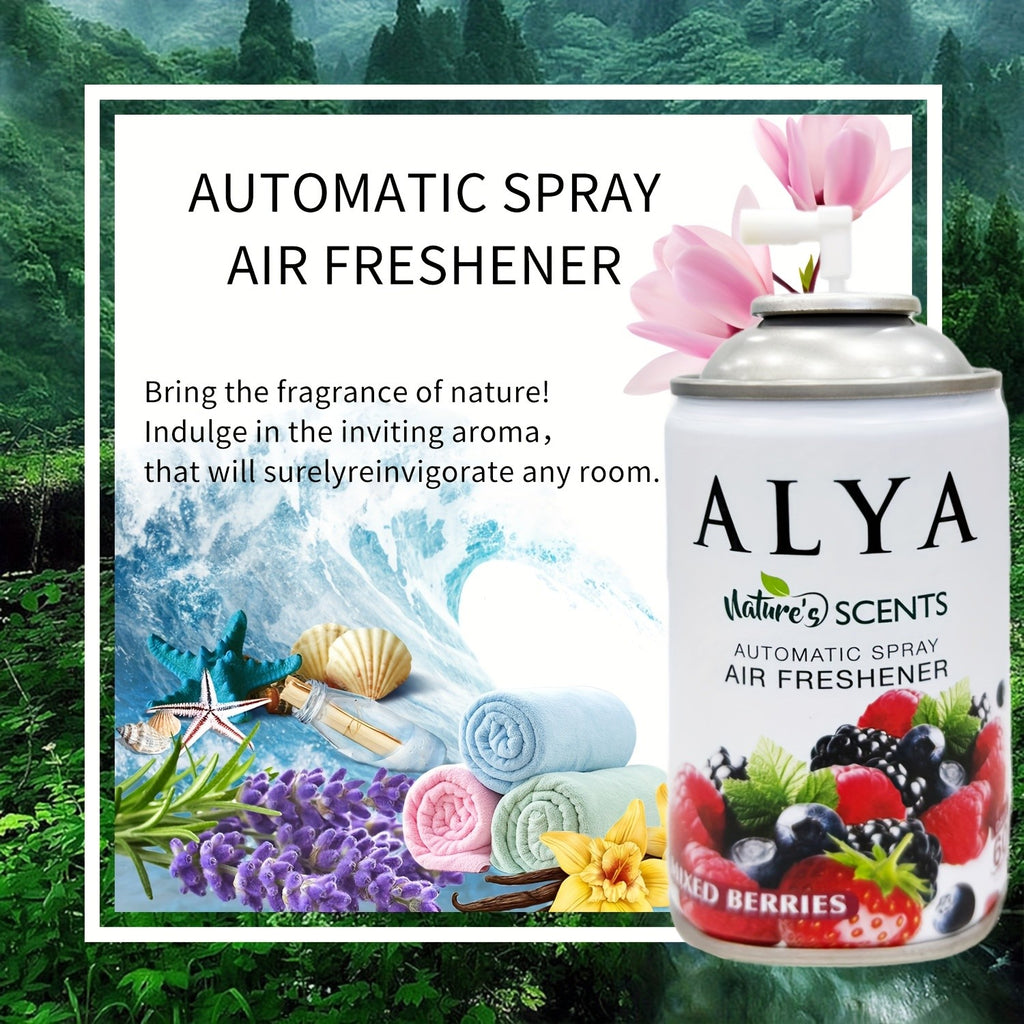 Hands-Free Automatic Odor-Fighting Air Freshener Refill 8.45oz – 6 Scents (Lavender, Vanilla, Cool Linen, Ocean, Mixed Berries & Magnolia) for Home, Car, Bathroom, Closet & Office | 1 or 4 Pack