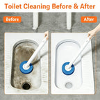 SOPAMI Disposable Toilet Brush with 32 Refill Heads – 360° Rotating Wall-Mounted Hygienic Cleaning Tool for Toilet, Tub, Sink & Tiles