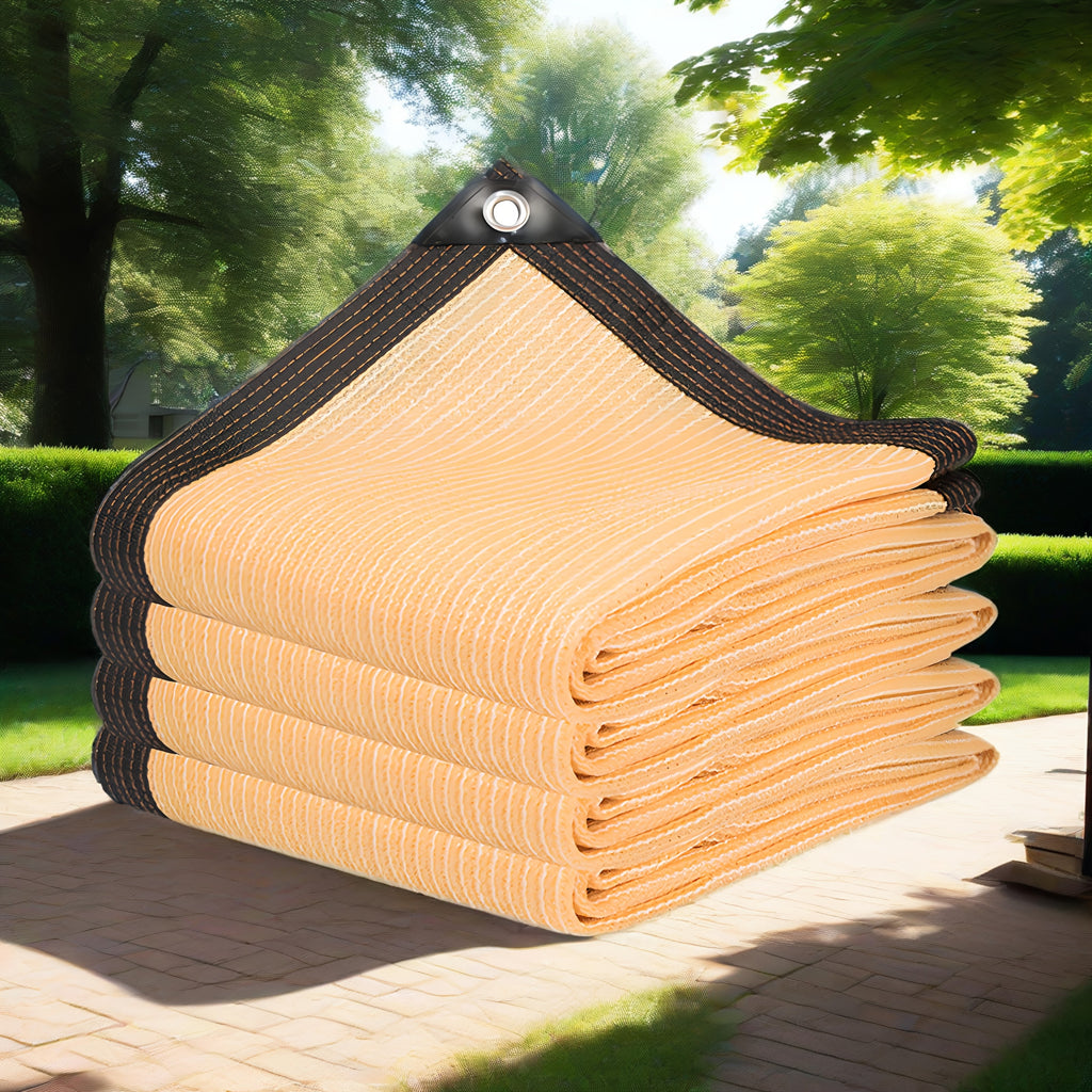 90% Sunshade Net Heavy Duty Thickened Shade Cloth Balcony Privacy Net Greenhouse Vegetable Garden Thermal Insulation PVC Edge Reinforced Corners